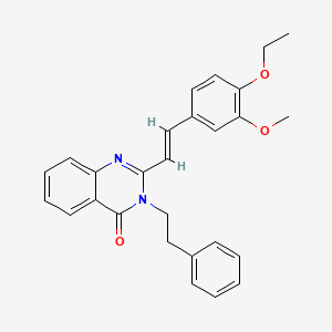 molecular formula C27H26N2O3 B5462624 2-[2-(4-ethoxy-3-methoxyphenyl)vinyl]-3-(2-phenylethyl)-4(3H)-quinazolinone 