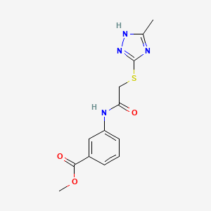 molecular formula C13H14N4O3S B5462635 methyl 3-({[(5-methyl-4H-1,2,4-triazol-3-yl)thio]acetyl}amino)benzoate CAS No. 876717-79-2