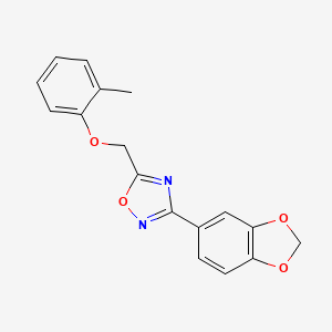 molecular formula C17H14N2O4 B5462646 3-(1,3-benzodioxol-5-yl)-5-[(2-methylphenoxy)methyl]-1,2,4-oxadiazole 