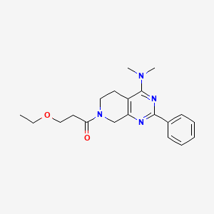 molecular formula C20H26N4O2 B5462657 7-(3-ethoxypropanoyl)-N,N-dimethyl-2-phenyl-5,6,7,8-tetrahydropyrido[3,4-d]pyrimidin-4-amine 