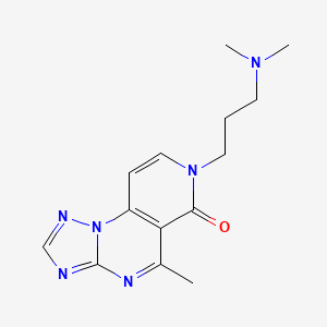 molecular formula C14H18N6O B5462694 7-[3-(dimethylamino)propyl]-5-methylpyrido[3,4-e][1,2,4]triazolo[1,5-a]pyrimidin-6(7H)-one 