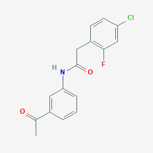 molecular formula C16H13ClFNO2 B5462731 N-(3-acetylphenyl)-2-(4-chloro-2-fluorophenyl)acetamide 
