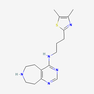 molecular formula C16H23N5S B5462765 N-[3-(4,5-dimethyl-1,3-thiazol-2-yl)propyl]-6,7,8,9-tetrahydro-5H-pyrimido[4,5-d]azepin-4-amine dihydrochloride 