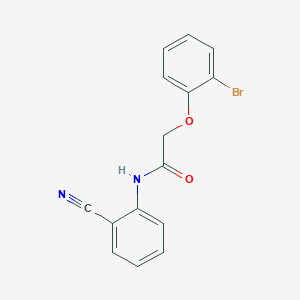 molecular formula C15H11BrN2O2 B5462766 2-(2-bromophenoxy)-N-(2-cyanophenyl)acetamide 