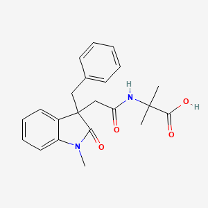molecular formula C22H24N2O4 B5462775 2-{[(3-benzyl-1-methyl-2-oxo-2,3-dihydro-1H-indol-3-yl)acetyl]amino}-2-methylpropanoic acid 