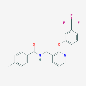 molecular formula C21H17F3N2O2 B5462780 4-methyl-N-({2-[3-(trifluoromethyl)phenoxy]pyridin-3-yl}methyl)benzamide 