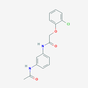 molecular formula C16H15ClN2O3 B5462788 N-[3-(acetylamino)phenyl]-2-(2-chlorophenoxy)acetamide 