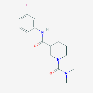 molecular formula C15H20FN3O2 B5462792 N~3~-(3-fluorophenyl)-N~1~,N~1~-dimethyl-1,3-piperidinedicarboxamide 