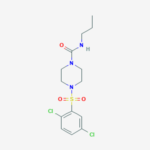 4-[(2,5-dichlorophenyl)sulfonyl]-N-propyl-1-piperazinecarboxamide