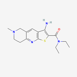 molecular formula C16H22N4OS B5462821 3-AMINO-N,N-DIETHYL-6-METHYL-5H,6H,7H,8H-THIENO[2,3-B]1,6-NAPHTHYRIDINE-2-CARBOXAMIDE 