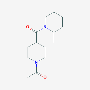 molecular formula C14H24N2O2 B5462826 1-[(1-acetyl-4-piperidinyl)carbonyl]-2-methylpiperidine 