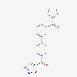 molecular formula C20H30N4O3 B5462842 1'-[(3-methylisoxazol-5-yl)carbonyl]-3-(pyrrolidin-1-ylcarbonyl)-1,4'-bipiperidine 