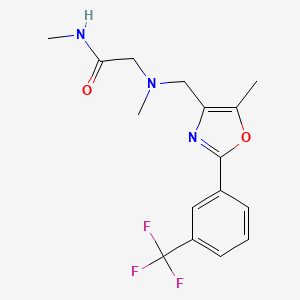 molecular formula C16H18F3N3O2 B5462855 N~1~,N~2~-dimethyl-N~2~-({5-methyl-2-[3-(trifluoromethyl)phenyl]-1,3-oxazol-4-yl}methyl)glycinamide 