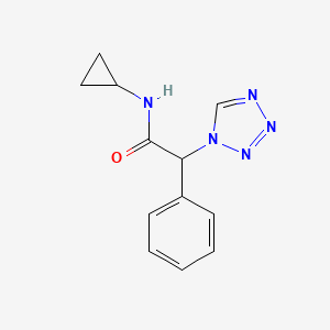 molecular formula C12H13N5O B5462865 N-cyclopropyl-2-phenyl-2-(1H-tetrazol-1-yl)acetamide 