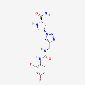 (4S)-4-{4-[({[(2,4-difluorophenyl)amino]carbonyl}amino)methyl]-1H-1,2,3-triazol-1-yl}-N-methyl-L-prolinamide hydrochloride