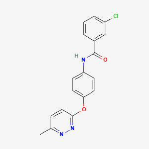 3-chloro-N-{4-[(6-methyl-3-pyridazinyl)oxy]phenyl}benzamide