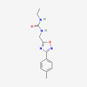 molecular formula C13H16N4O2 B5462902 N-ethyl-N'-{[3-(4-methylphenyl)-1,2,4-oxadiazol-5-yl]methyl}urea 