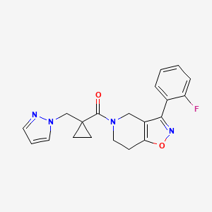 3-(2-fluorophenyl)-5-{[1-(1H-pyrazol-1-ylmethyl)cyclopropyl]carbonyl}-4,5,6,7-tetrahydroisoxazolo[4,5-c]pyridine