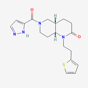 (4aS*,8aR*)-6-(1H-pyrazol-3-ylcarbonyl)-1-[2-(2-thienyl)ethyl]octahydro-1,6-naphthyridin-2(1H)-one