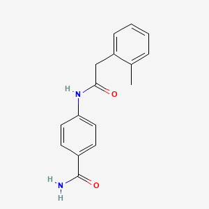 molecular formula C16H16N2O2 B5462972 4-{[(2-methylphenyl)acetyl]amino}benzamide 