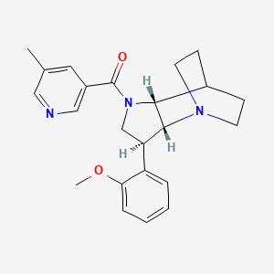 (2R*,3S*,6R*)-3-(2-methoxyphenyl)-5-[(5-methyl-3-pyridinyl)carbonyl]-1,5-diazatricyclo[5.2.2.0~2,6~]undecane