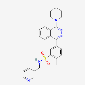 molecular formula C26H27N5O2S B5462987 2-methyl-5-[4-(1-piperidinyl)-1-phthalazinyl]-N-(3-pyridinylmethyl)benzenesulfonamide 