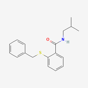 molecular formula C18H21NOS B5462997 2-(benzylthio)-N-isobutylbenzamide 