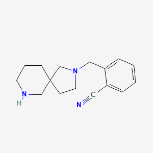 molecular formula C16H21N3 B5463018 2-(2,7-diazaspiro[4.5]dec-2-ylmethyl)benzonitrile dihydrochloride 