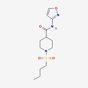 molecular formula C13H21N3O4S B5463041 1-(butylsulfonyl)-N-3-isoxazolyl-4-piperidinecarboxamide 
