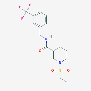 molecular formula C16H21F3N2O3S B5463052 1-(ethylsulfonyl)-N-[3-(trifluoromethyl)benzyl]-3-piperidinecarboxamide 