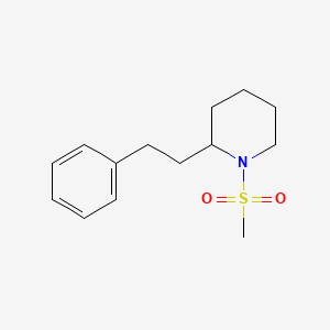 molecular formula C14H21NO2S B5463080 1-(methylsulfonyl)-2-(2-phenylethyl)piperidine 