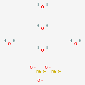 molecular formula H10O8Rh2 B054631 Rhodium(III) oxide hydrate CAS No. 123542-79-0