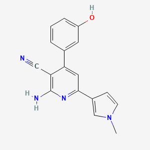 2-amino-4-(3-hydroxyphenyl)-6-(1-methyl-1H-pyrrol-3-yl)nicotinonitrile