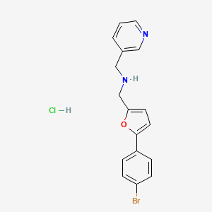 molecular formula C17H16BrClN2O B5463103 {[5-(4-bromophenyl)-2-furyl]methyl}(3-pyridinylmethyl)amine hydrochloride 