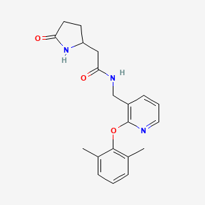 molecular formula C20H23N3O3 B5463132 N-{[2-(2,6-dimethylphenoxy)pyridin-3-yl]methyl}-2-(5-oxopyrrolidin-2-yl)acetamide 
