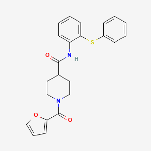 molecular formula C23H22N2O3S B5463148 1-(2-furoyl)-N-[2-(phenylthio)phenyl]piperidine-4-carboxamide 