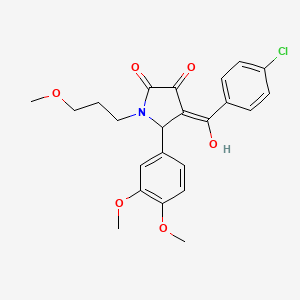 4-(4-chlorobenzoyl)-5-(3,4-dimethoxyphenyl)-3-hydroxy-1-(3-methoxypropyl)-1,5-dihydro-2H-pyrrol-2-one