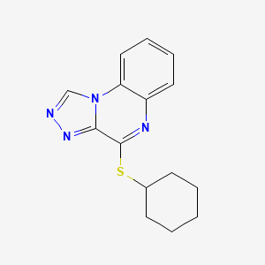 molecular formula C15H16N4S B5463191 4-(cyclohexylthio)[1,2,4]triazolo[4,3-a]quinoxaline 