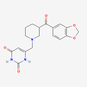 6-{[3-(1,3-benzodioxol-5-ylcarbonyl)piperidin-1-yl]methyl}pyrimidine-2,4(1H,3H)-dione