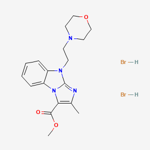 molecular formula C18H24Br2N4O3 B5463209 methyl 2-methyl-9-[2-(4-morpholinyl)ethyl]-9H-imidazo[1,2-a]benzimidazole-3-carboxylate dihydrobromide 
