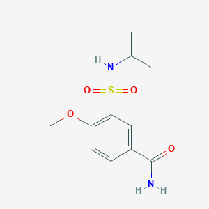 molecular formula C11H16N2O4S B5463216 3-[(isopropylamino)sulfonyl]-4-methoxybenzamide 