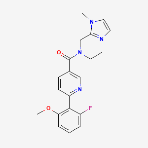 N-ethyl-6-(2-fluoro-6-methoxyphenyl)-N-[(1-methyl-1H-imidazol-2-yl)methyl]nicotinamide