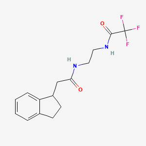 N-{2-[(2,3-dihydro-1H-inden-1-ylacetyl)amino]ethyl}-2,2,2-trifluoroacetamide