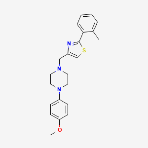 1-(4-methoxyphenyl)-4-{[2-(2-methylphenyl)-1,3-thiazol-4-yl]methyl}piperazine