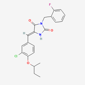 5-(4-sec-butoxy-3-chlorobenzylidene)-3-(2-fluorobenzyl)-2,4-imidazolidinedione