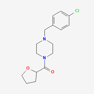 molecular formula C16H21ClN2O2 B5463261 1-(4-chlorobenzyl)-4-(tetrahydro-2-furanylcarbonyl)piperazine 