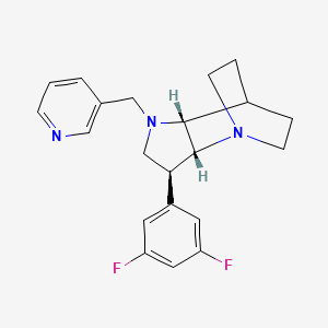 (2R*,3S*,6R*)-3-(3,5-difluorophenyl)-5-(3-pyridinylmethyl)-1,5-diazatricyclo[5.2.2.0~2,6~]undecane