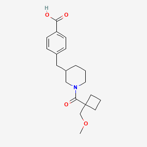 4-[(1-{[1-(methoxymethyl)cyclobutyl]carbonyl}-3-piperidinyl)methyl]benzoic acid