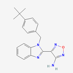 molecular formula C20H21N5O B5463320 4-[1-(4-tert-butylbenzyl)-1H-benzimidazol-2-yl]-1,2,5-oxadiazol-3-amine 