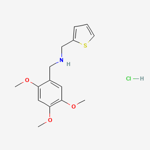 molecular formula C15H20ClNO3S B5463336 (2-thienylmethyl)(2,4,5-trimethoxybenzyl)amine hydrochloride 